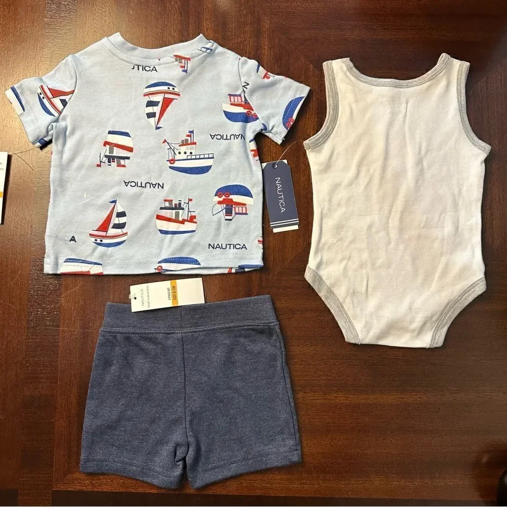 NWT Nautica 3 piece set - 0-3M